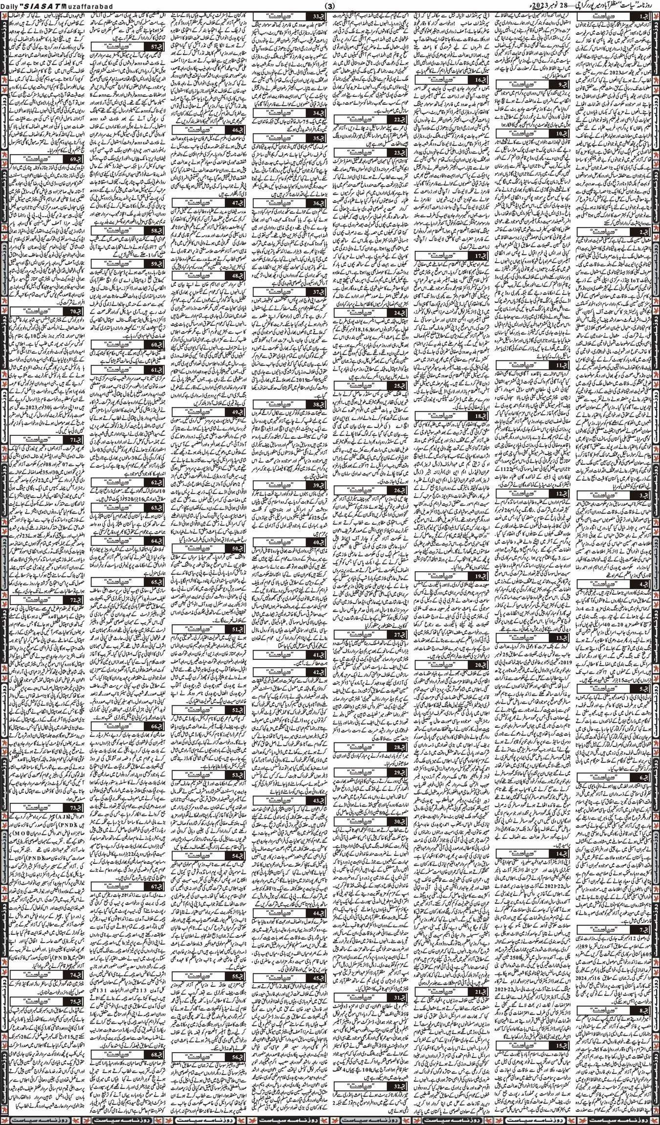 28-11-2023 – Daily Siasat Muzaffarabad Azad Kashmir